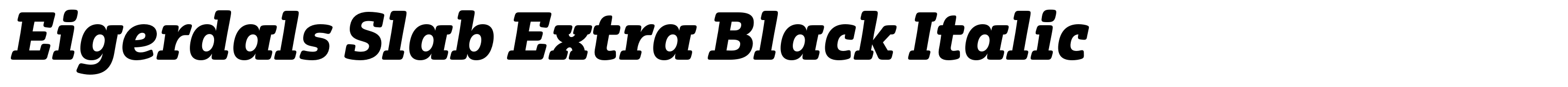 Eigerdals Slab Extra Black Italic